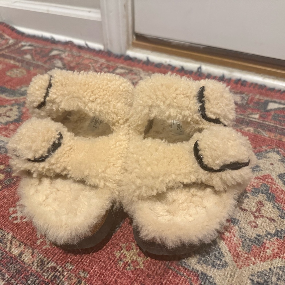 NWOT Birkenstock Big Buckle Shearling SIZE 7-7.5 EU 38
